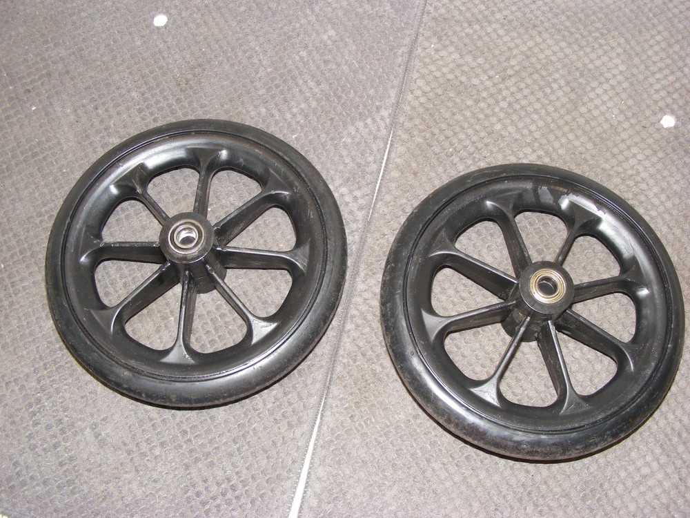 INVACARE/QUICKIE & MORE WHEELCHAIR 8"X1" SOLID FRONT WHEELS**FREE SHIP