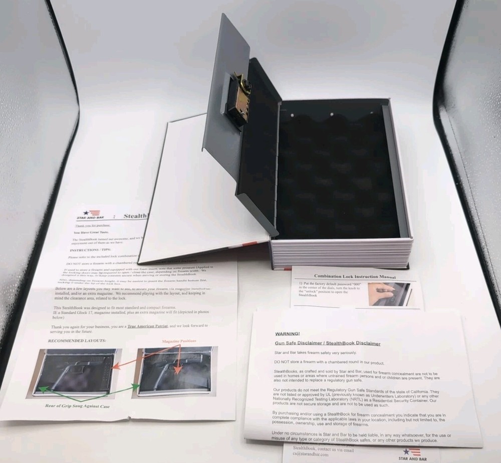 Star and Bar StealthBook Combination lock