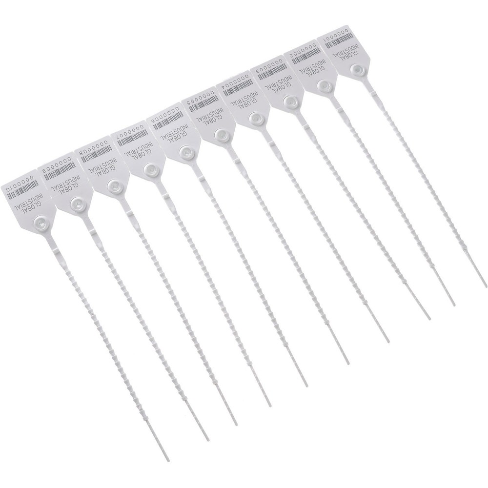 Adjustable Plastic Truck Seal 9"L White 100/Pack