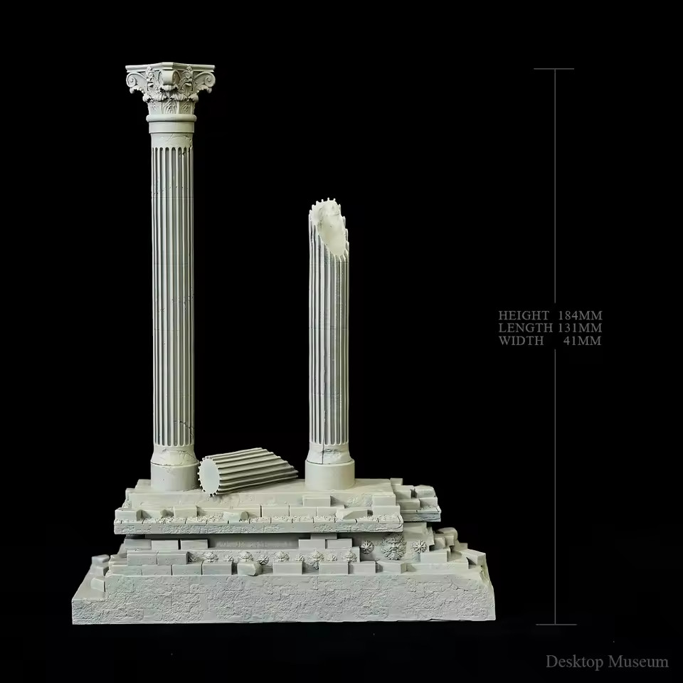 Fish Tank Decorations Water Feature Greek Column 3 pieces