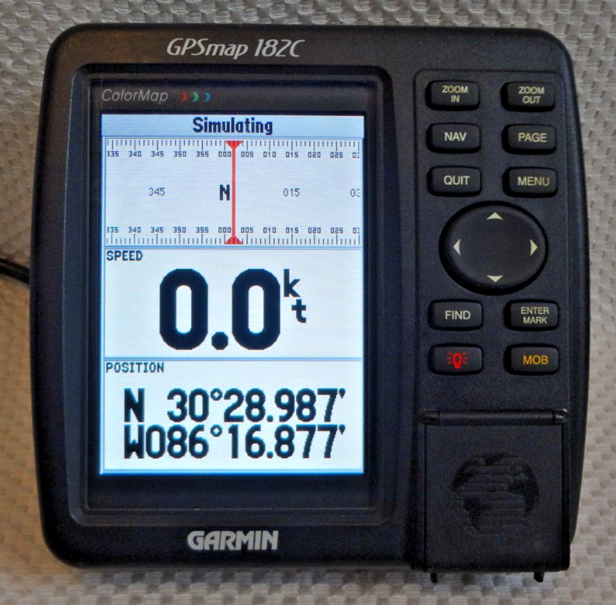 GARMIN GPSMAP 182C MARINE CHART PLOTTER FISHFINDER GPS UNIT w/ KNOBS & COVER