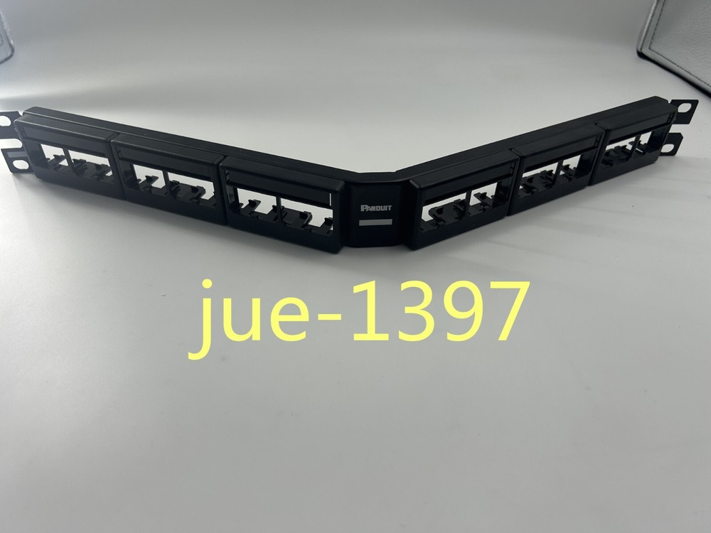 Panduit CPPLA24WBLY Mini-Com 24 Port Angled Modular Patch Panel Port 1 RU BL