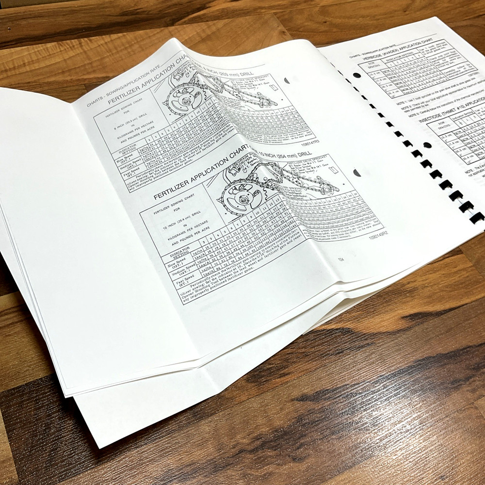 Owners Operators Manual for Case IH 5300 Grain Drill Includes Setup Rate Charts