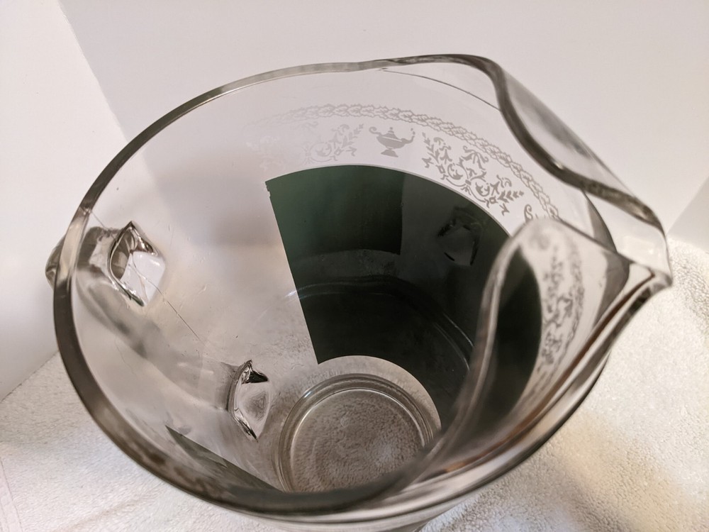 HELLENIC GREEN SERVING PITCHER WITH GREEK GOD DESIGN