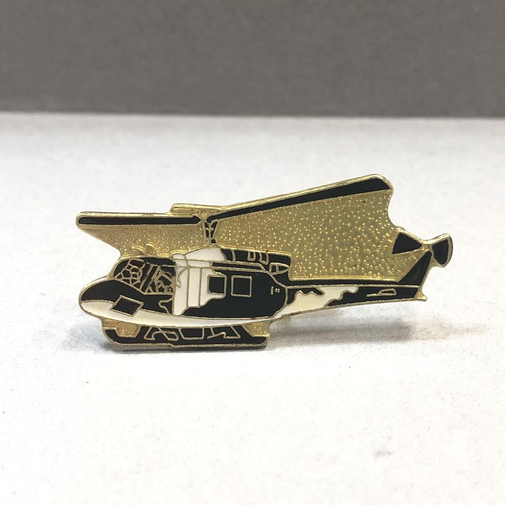 Vintage Military Helicopter Lapel Hat Pin Army