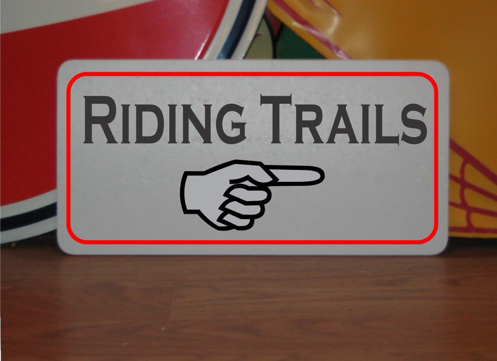 Riding Trails arrow Metal Sign