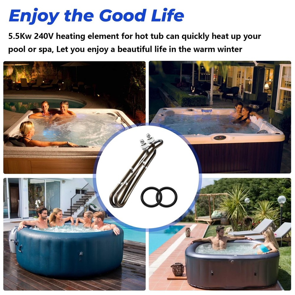 5.5KW 240V Titanium Hot Tub Spa Heating for Universal Heating Element Replace...