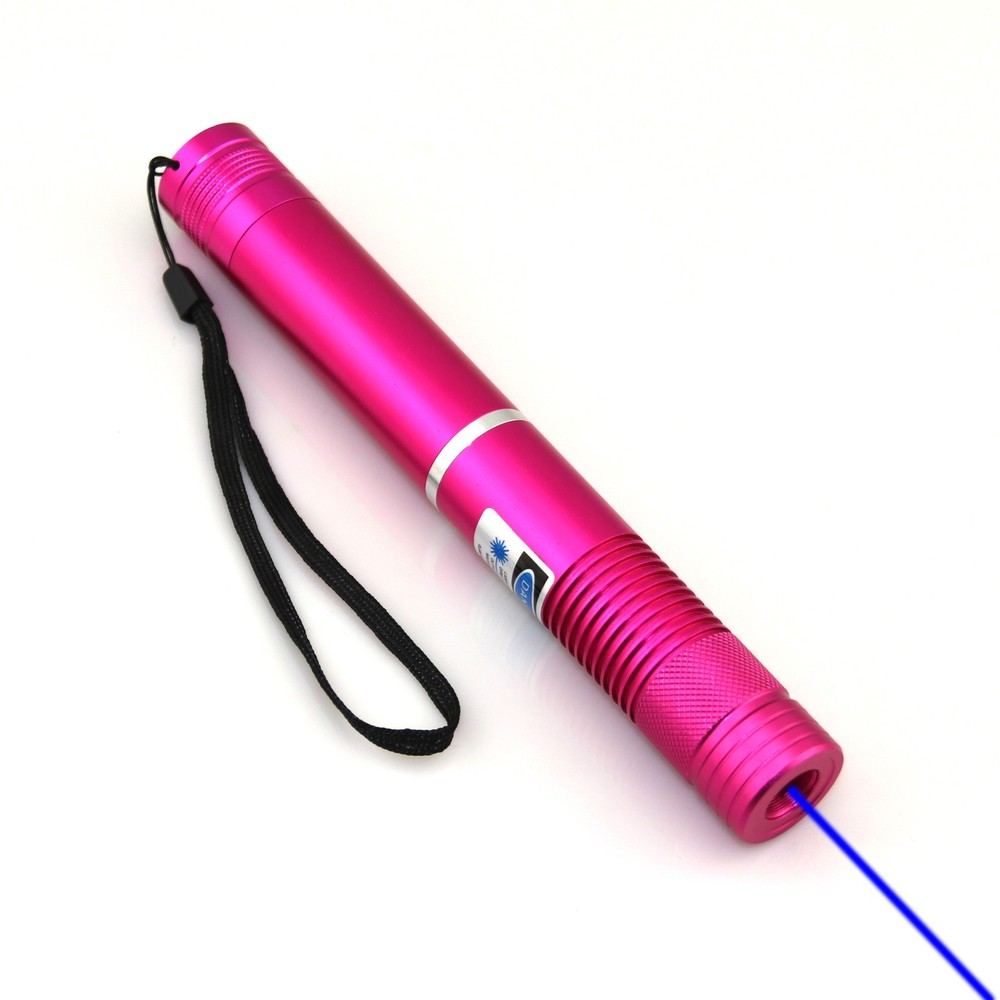 LMX4BR 450nm Adjustable Focus Blue Laser Pointer Visible Beam Light Charger+Batt