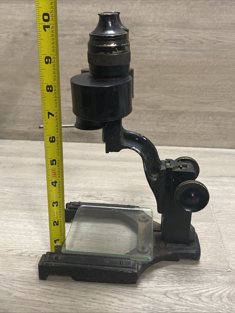Antique Spencer Buffalo Microscope Adjustable Height HTF