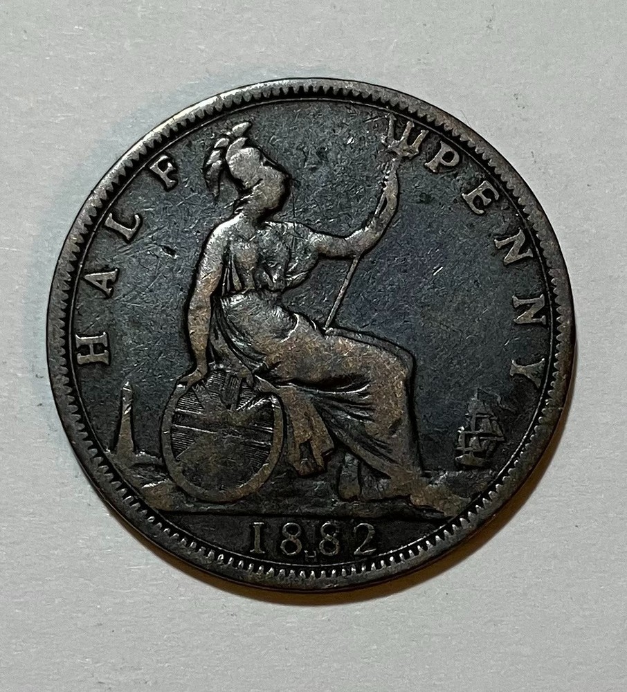 1882 H Great Britain Half Penny U.K.