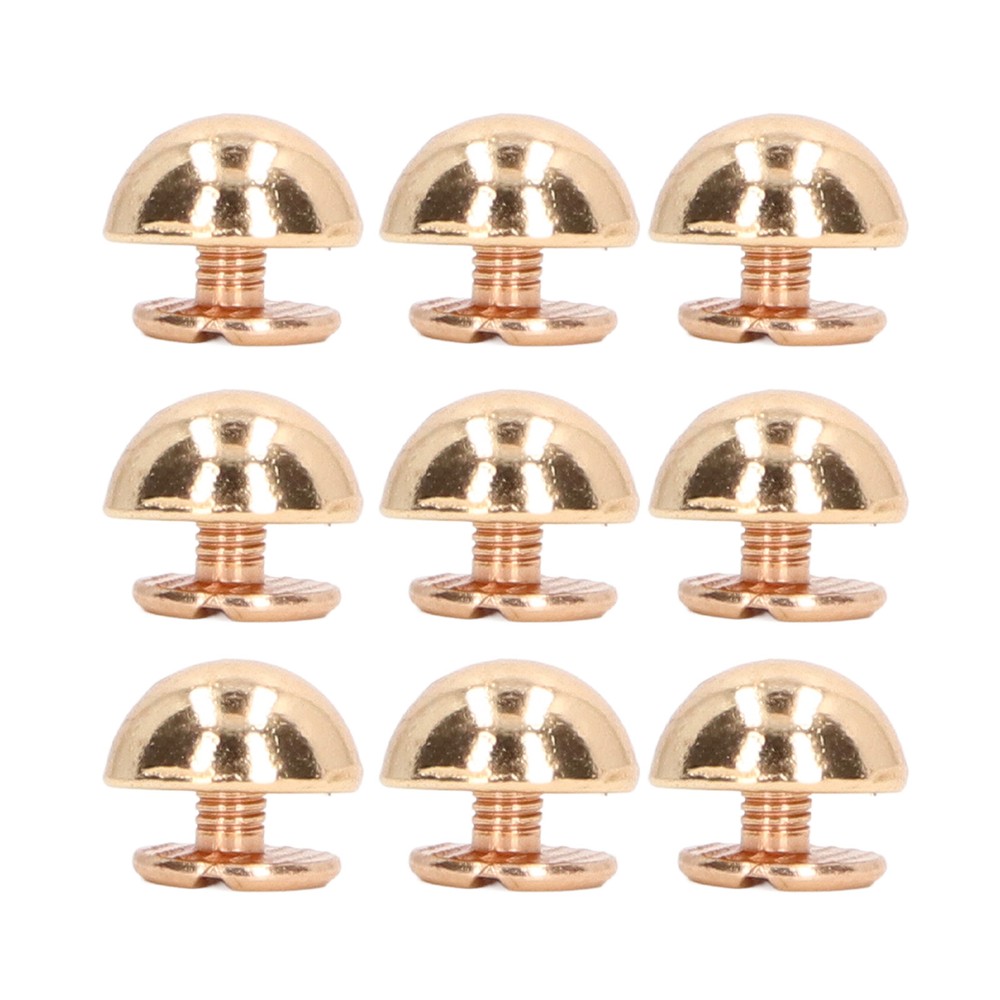 10mm 100 Sets Mushroom Rivets Round Head Semicircle Electroplating Process Alloy
