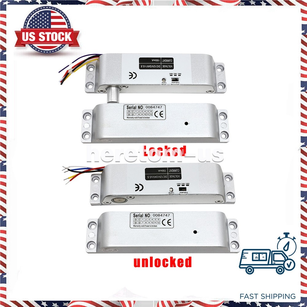 DC12V Electric Door Drop Bolt Lock NC/Fail-Safe for Door Access control System