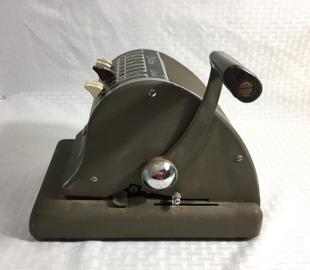 VINTAGE PAYMASTER SYSTEM / SERIES 600 / 7 COLUMN CHECK WRITER / STAMPER MACHINE