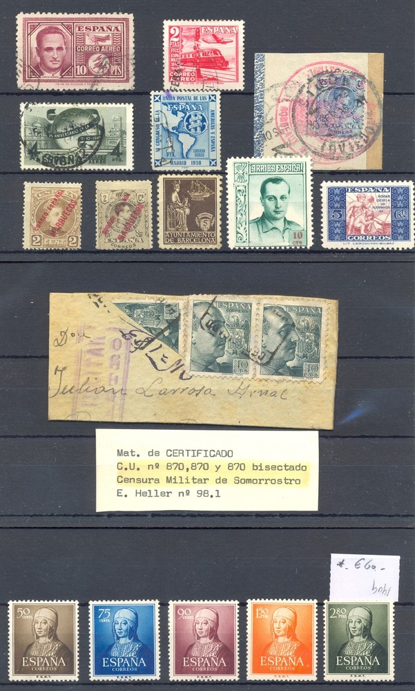 SPAIN LOT 52 ST. + 2 BL.. --*/(*)/0--MOST VF