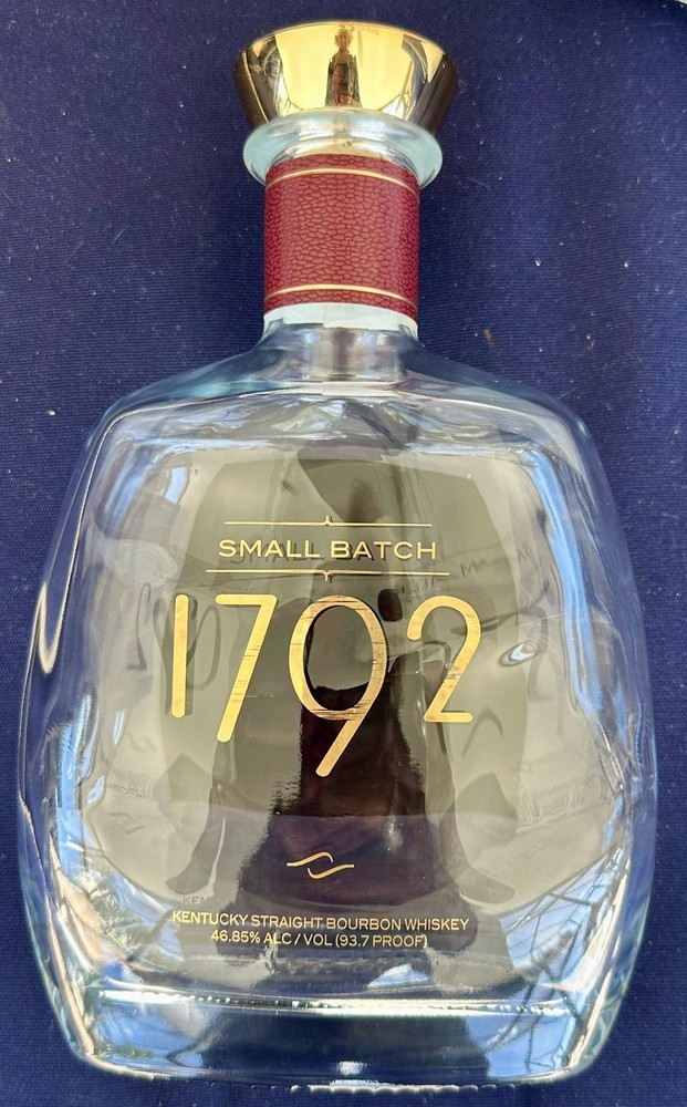Empty Beautiful 1792 Small Batch Bourbon Whiskey Bottle Great Condition
