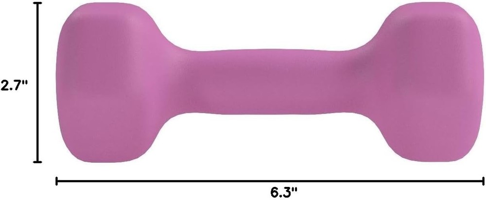 Amazon Basics - Neoprene Dumbbell Set 3 lbs Each (Pack of 2) – Hex Shape