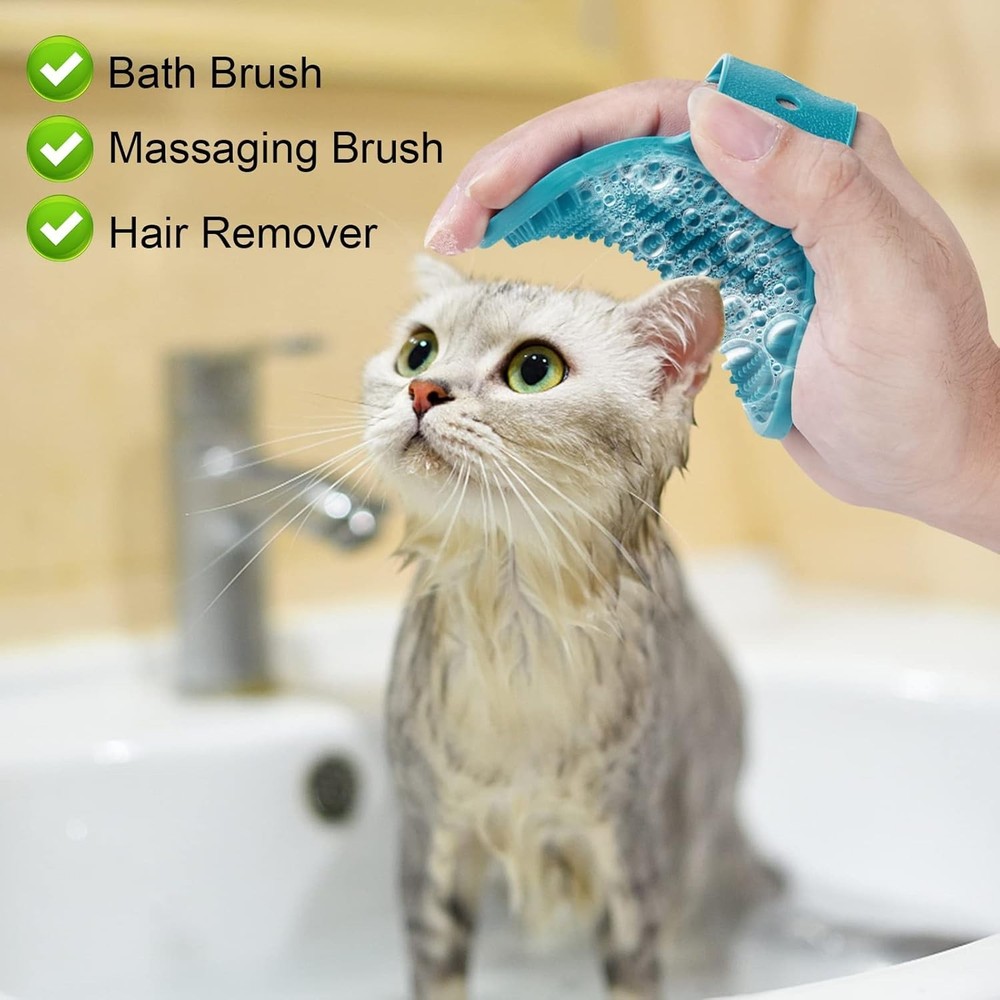 Adjustable Cat Bathing Bag Set with Grooming Tools - Secure & Comfortable Wash