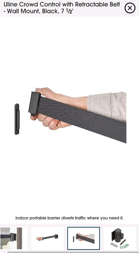 ULINE Retractable Barrier H-5098