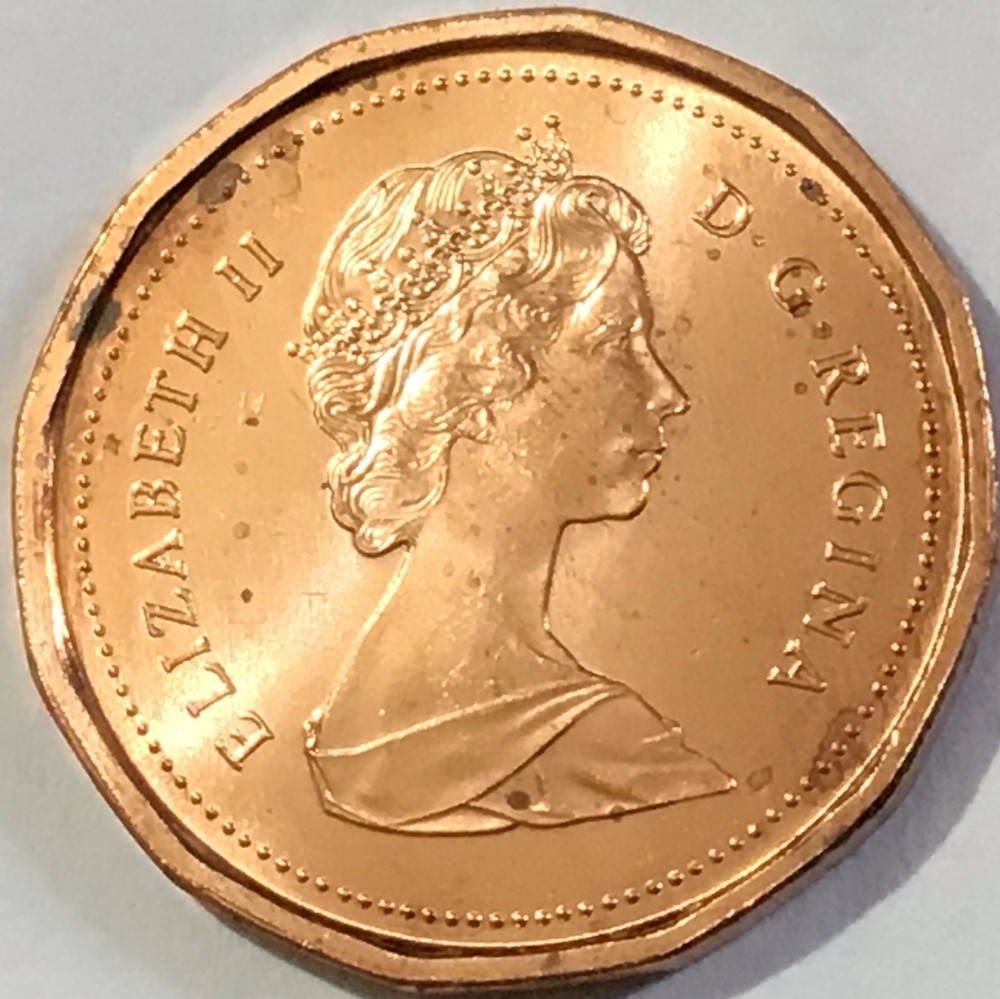 1985 Canada Small Cents Pointed 5 UNC