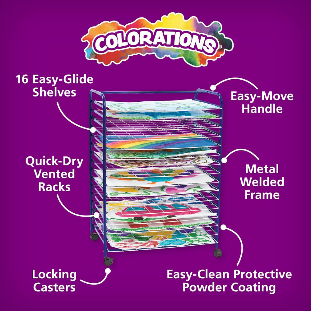 - MOBRACK Mobile Art Drying Rack for Home or Classroom Use, Keep Artwork Protect