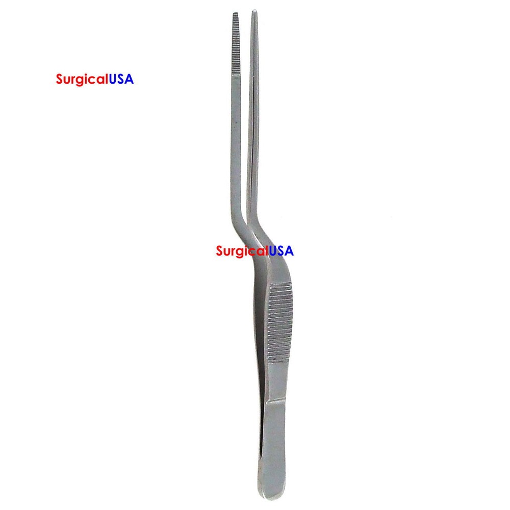 3pcs Lucae Ear Dressing Forceps 5.5" Serrated Tips Bayonet Shape