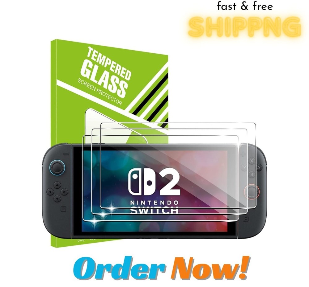 for NS/Nintendo Switch 2 Screen Protector-HD Tempered NS (2-3 pack)