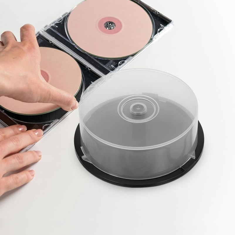 4pcs Cd Dvd Cake Box Spindle Plastic Column Empty Storage Container for 25