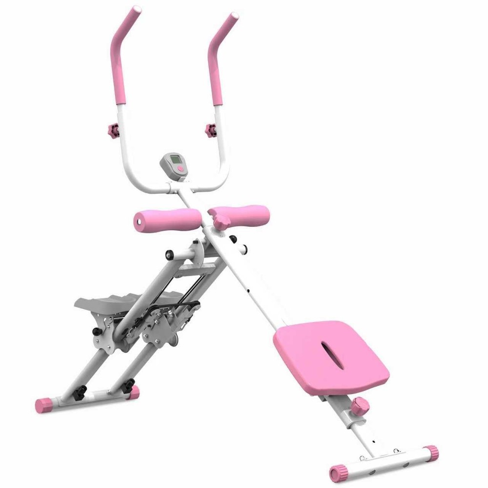 Multifunctional 2-In-1 Stair Stepper And Ab Workout Machine Pink