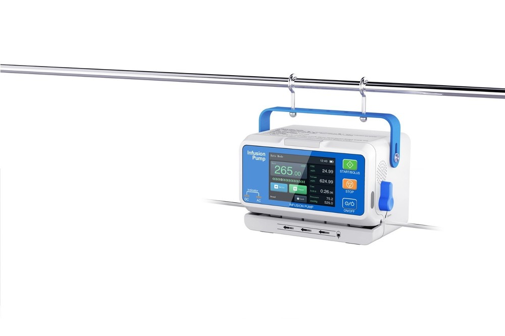 Infusion pump with touchscreen, dual CPU, multi-mode operation, waterproof