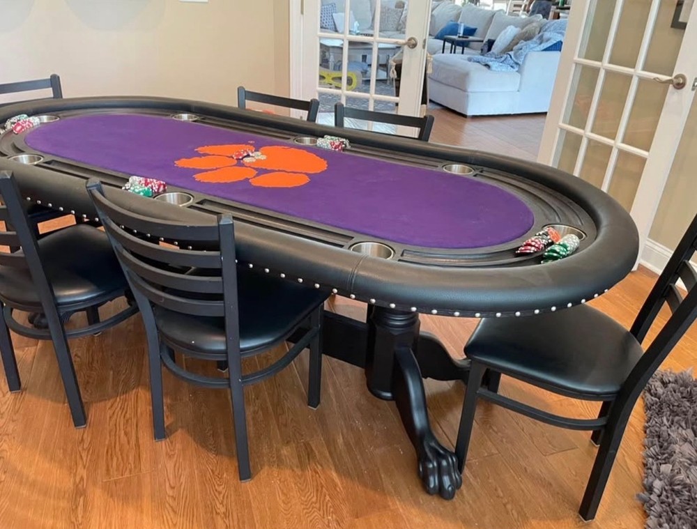 Custom Poker Table and Chairs Clemson
