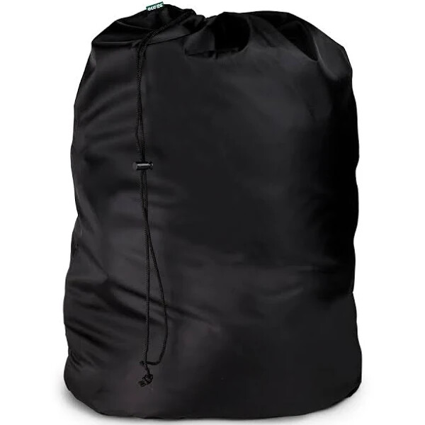 Strong All Purpose  Heavy Duty  Black  Laundry Bag Drawstring Closure 30x40