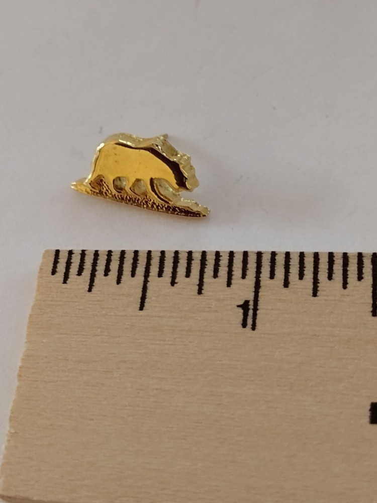 Small Gold Toned Bear Tack Pin