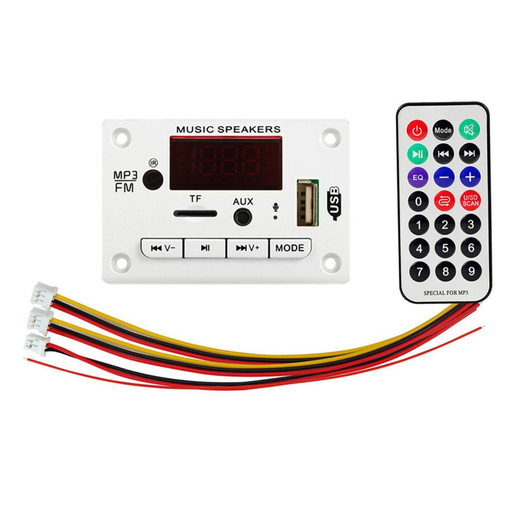 MP3 Decoder Board Module Wireless Car USB MP3 Player TF Card Slot FM Microphone