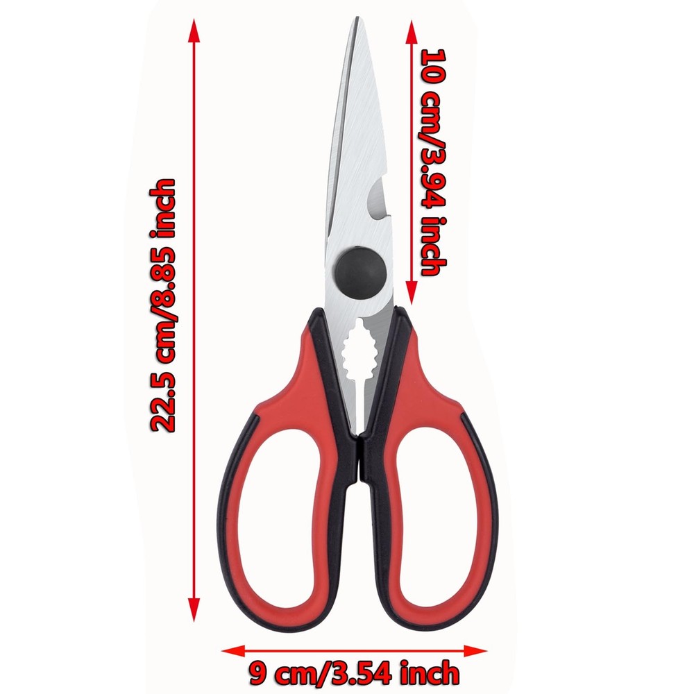 Left Handed Kitchen Scissors, Bailaipor Left Hand Kitchen Poultry Shears Tool...