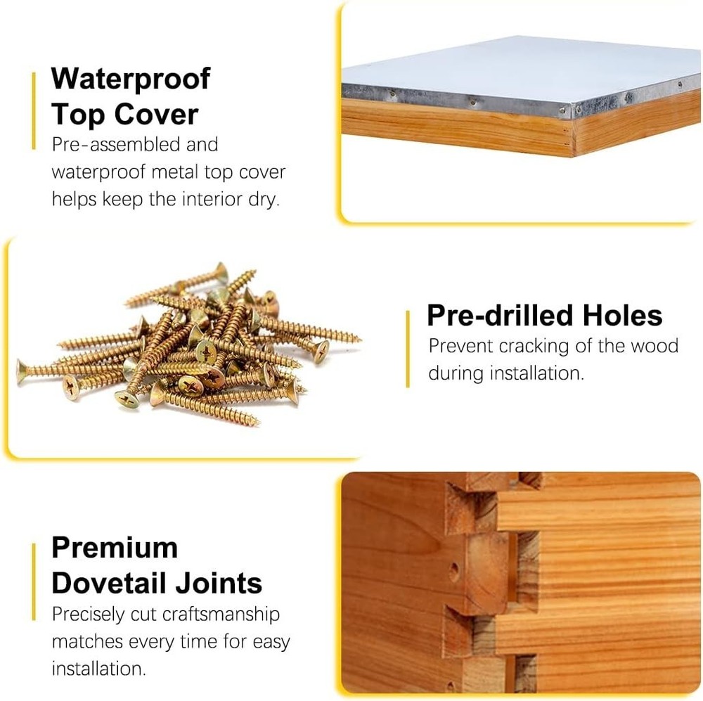 Beginner Beekeeping Kit with Cedarwood Beehive