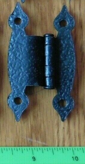 1 Cabinet Hinge Strap Iron Butterfly Hardware Rustic Vintage style Hammered