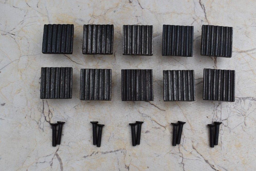 Vintage Cast Iron Square Shape Pulls Drawer Cabinet Door Handle Knobs 10 pcs
