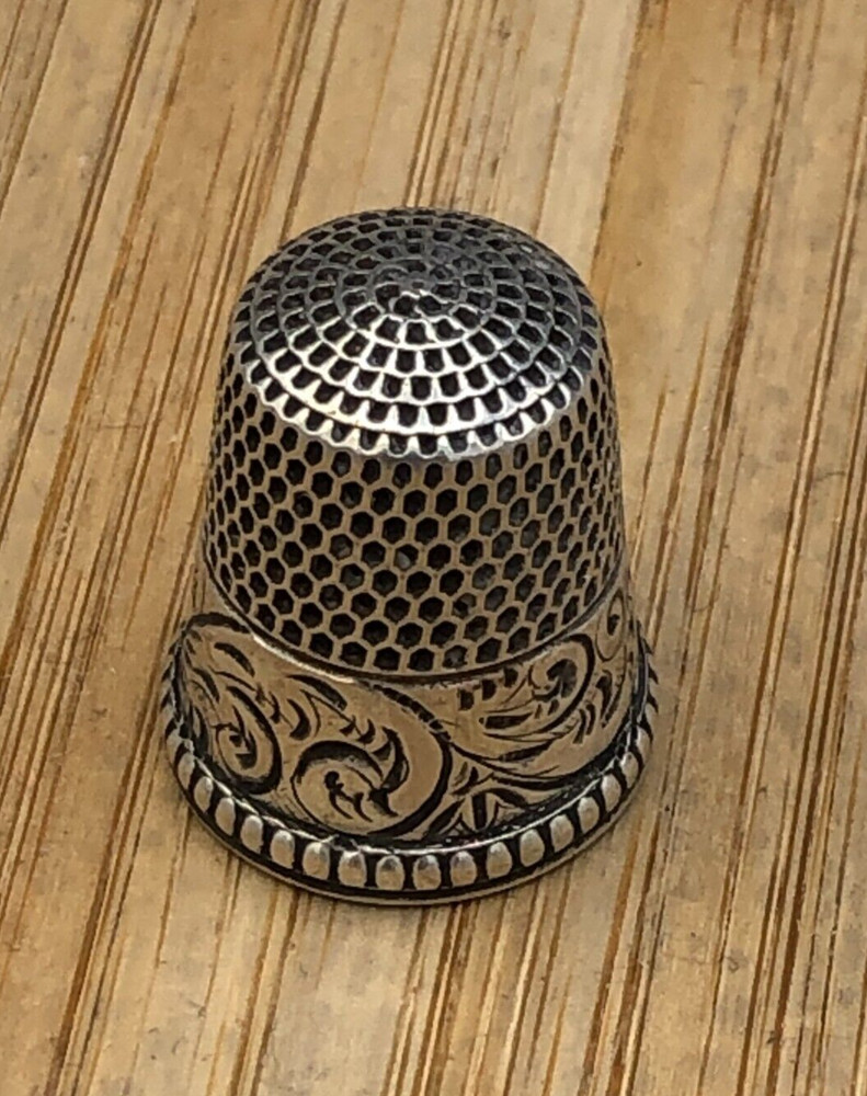 Vintage Sterling Silver Thimble, size 10