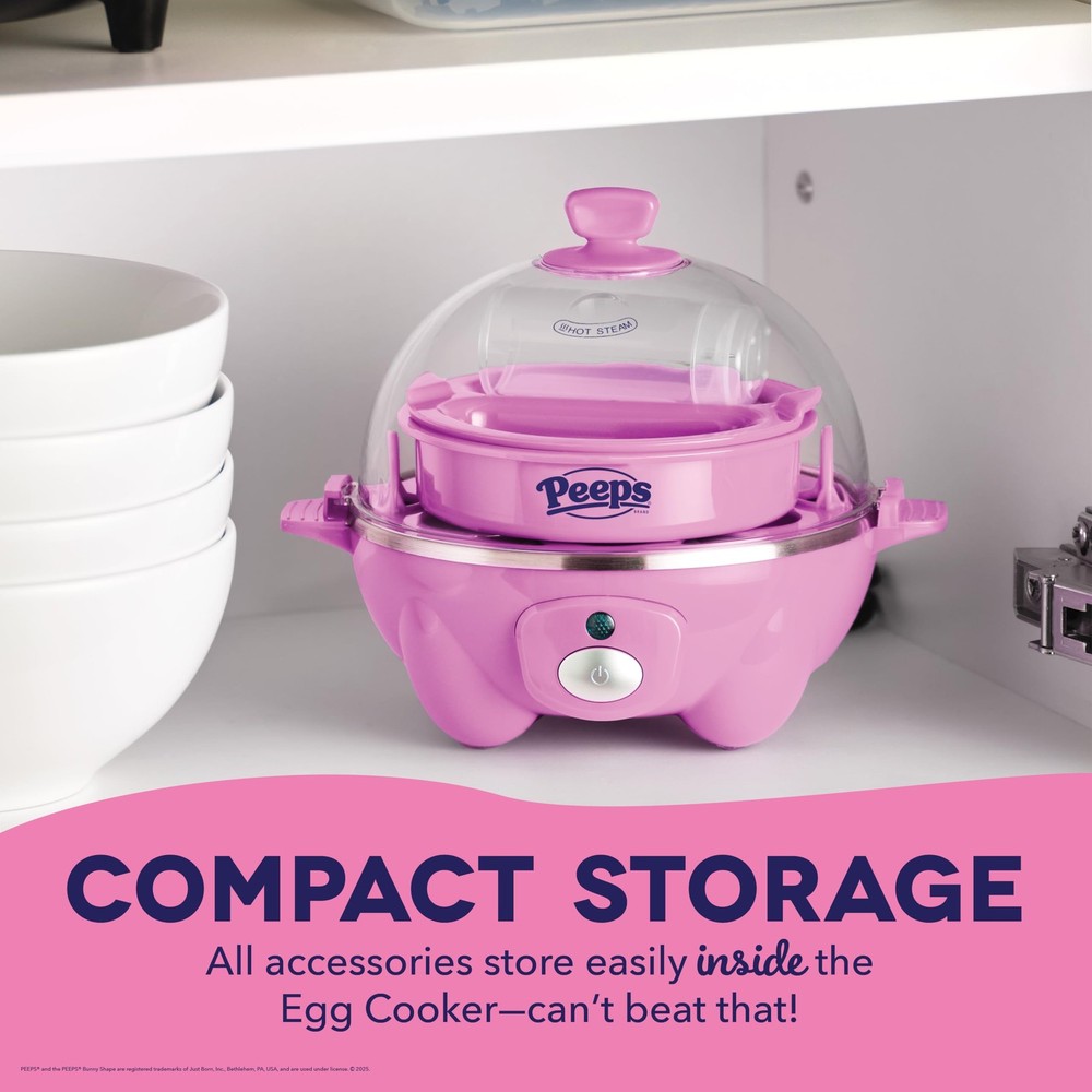 Rapid Egg Cooker set 7 Eggs Pink Steamer Poacher kitchen tool