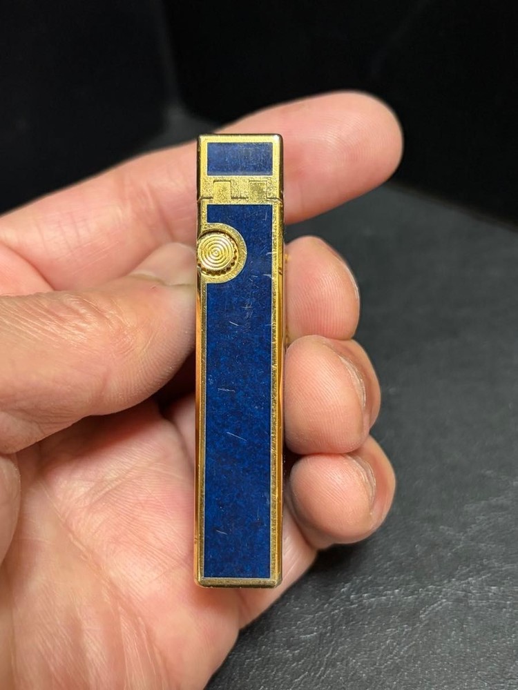Overhauled Dunhill Rollagas lighter Blue Gold without box