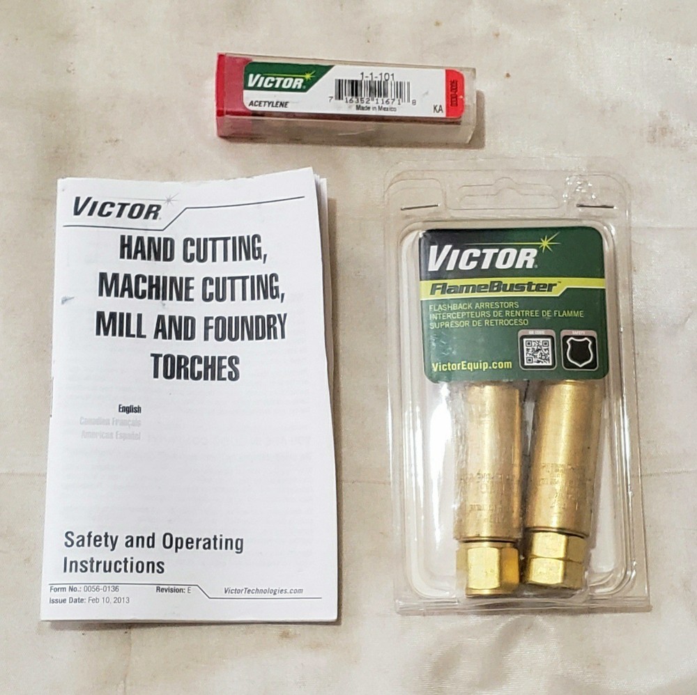 Victor MT210 Long Barrel Machine Cutting Torch & FB-1 Flash Arrestor Pipe Bevel