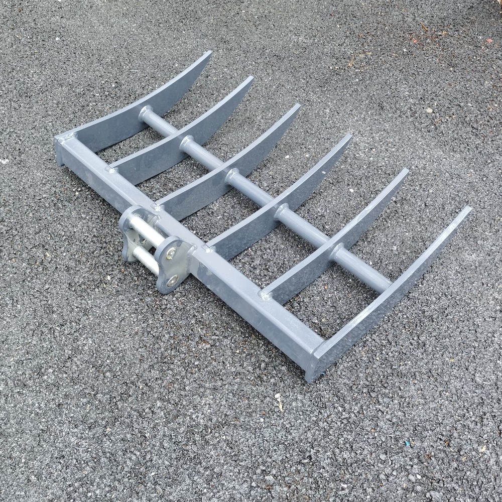 Mini Excavator Rake Attachment with Pins for HITACHI EX08 Small Digger