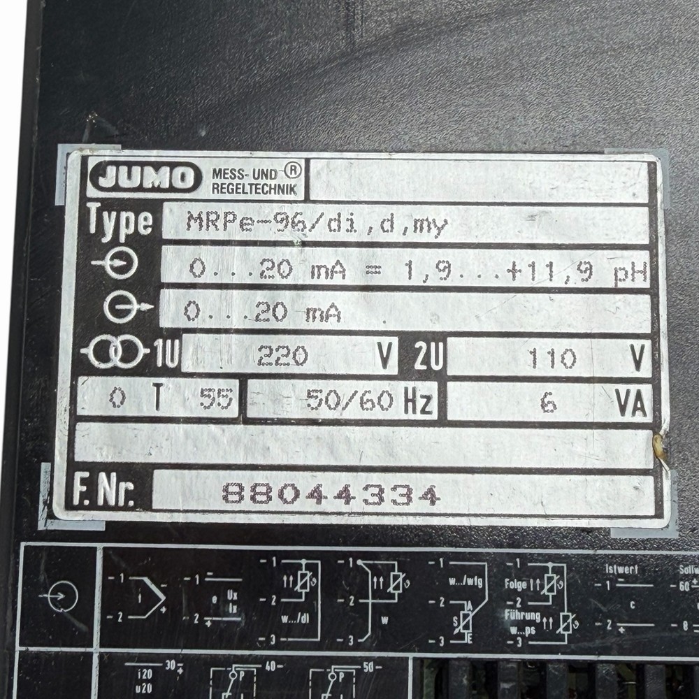 Jumo MRPe-96/di,d,my built - in controller