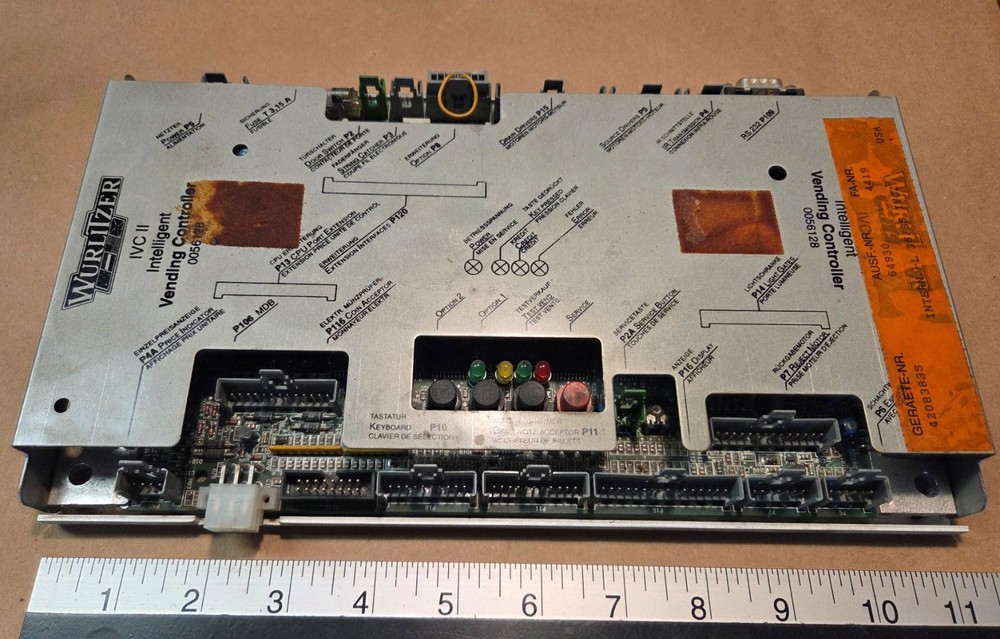 Wurlitzer IVC II vending machine main control board - Tested Good