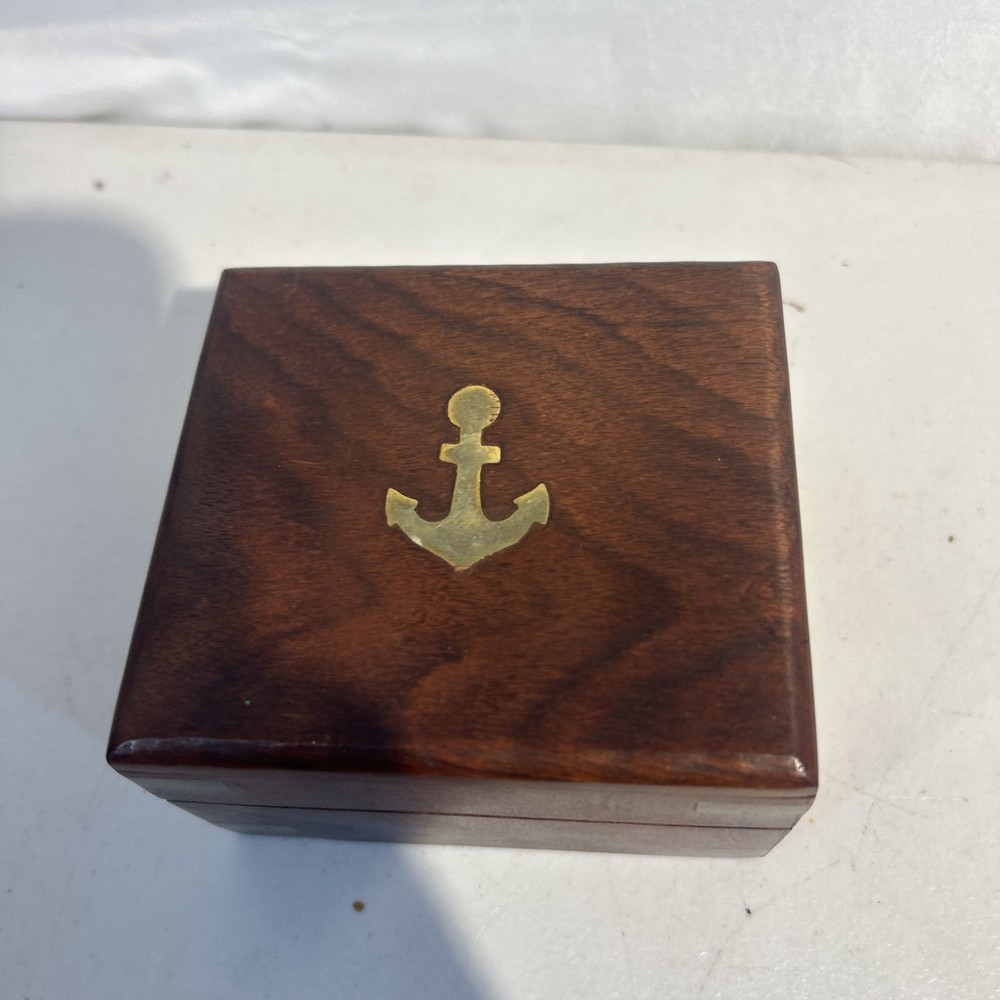 Vintage Solid Brass Compass Natural Sine Nautical