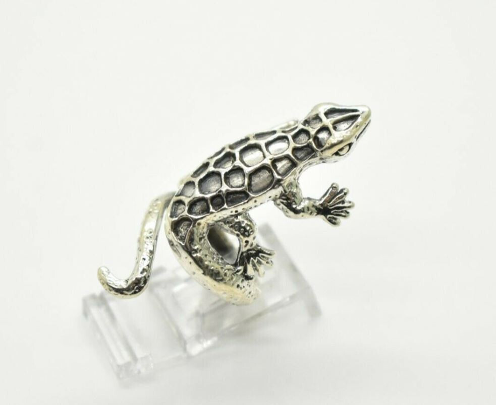 Lizard Long Cute Sterling Silver Ring Sz.7.5 slightly adjustable