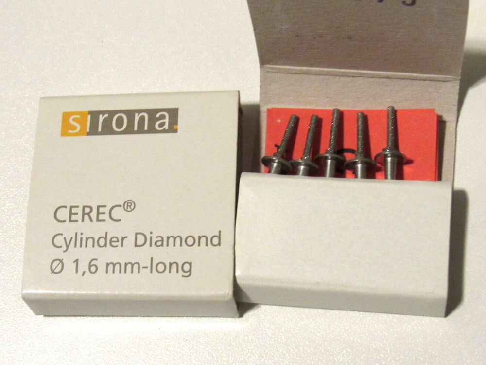 Sirona Cerec Cylinder Diamond 0 1,6 mm-long 5pc