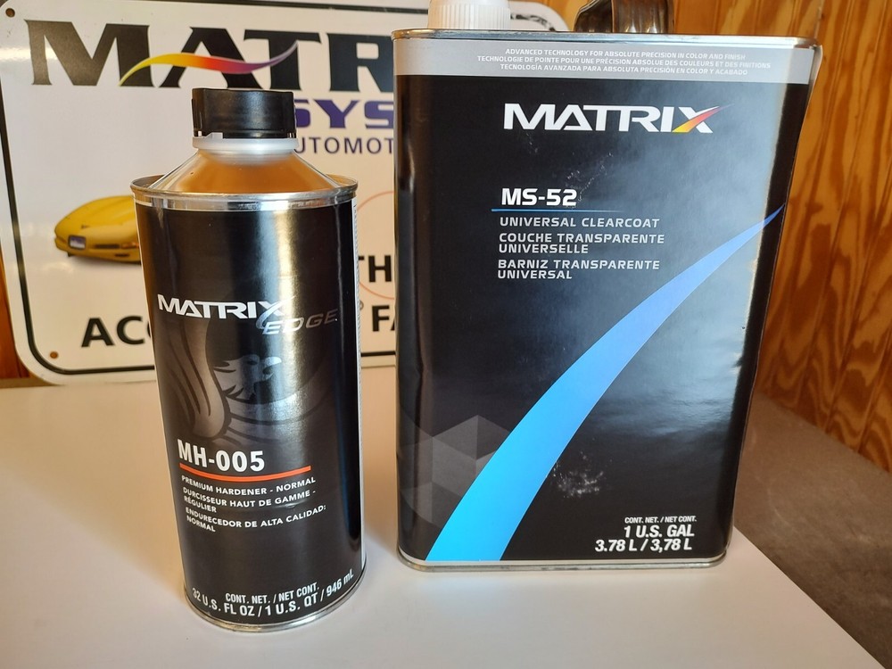 MS-52 Matrix Universal Gallon Clear Coat Kit. Normal, Slow or Fast