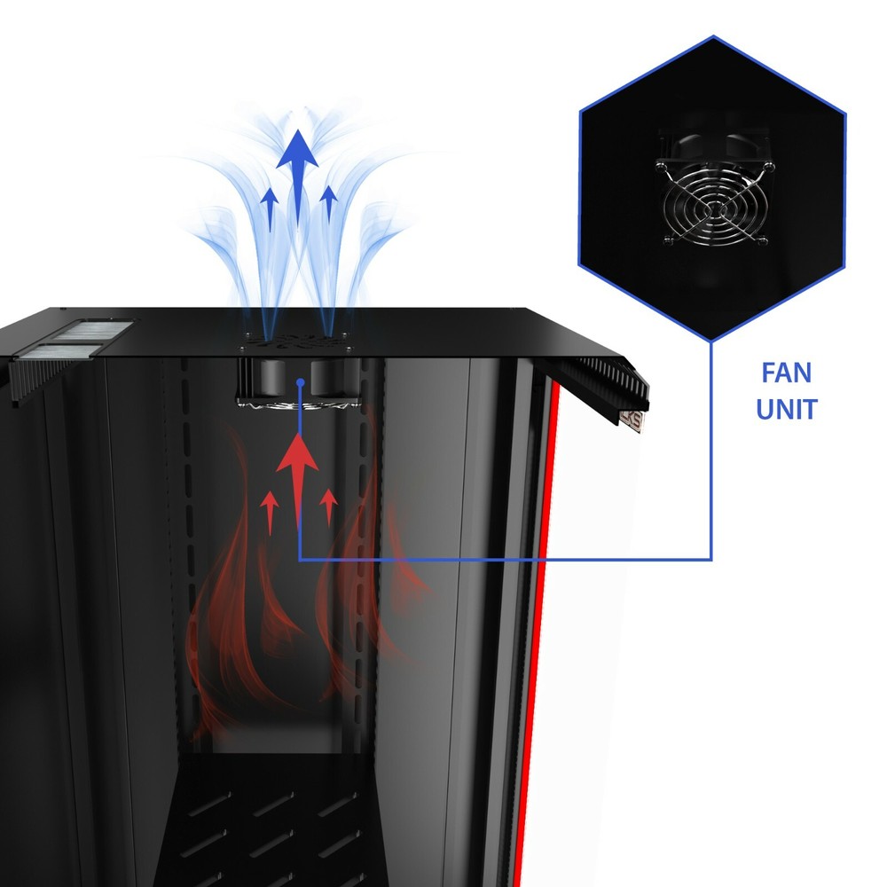 9U 24" Deep Wall Mount IT Network Server Rack Cabinet Enclosure