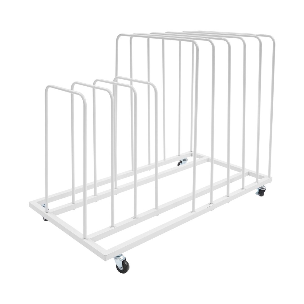White Painting Drying Rack Art Storage Rack Display Stand w/ 4 Universal Wheels